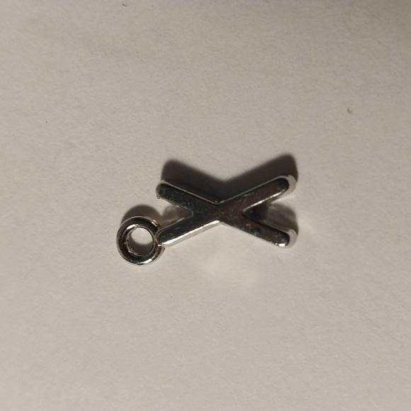 Silver letter X charm necklace - Picture 1 of 1